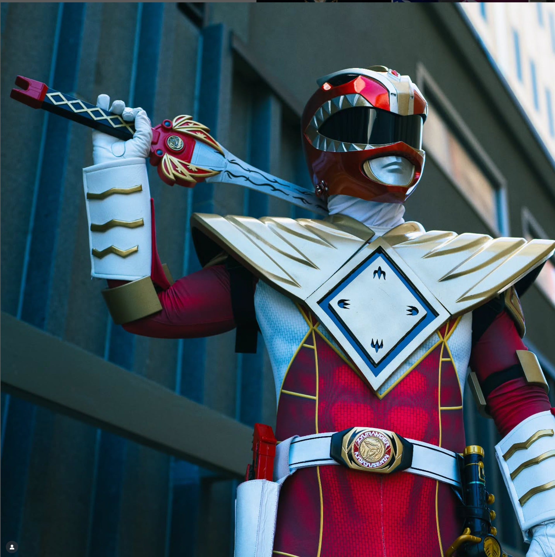 RED POWER RANGER bodysuit