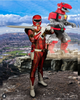 RED POWER RANGER bodysuit