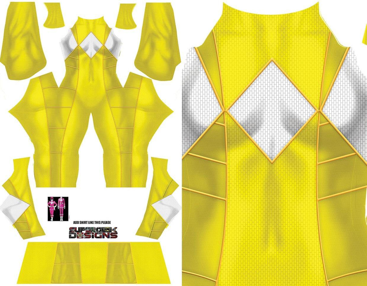 YELLOW POWER RANGER bodysuit β SupergeekDesigns