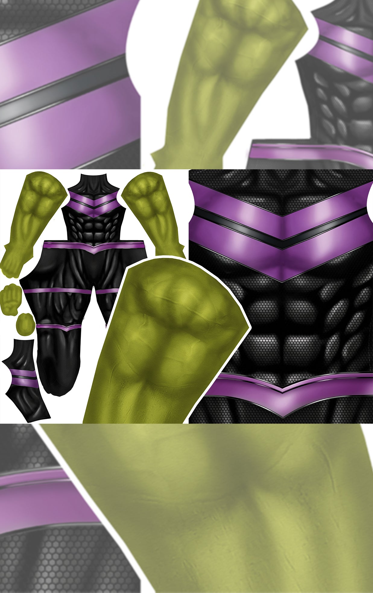 HULKLING BODYSUIT with option to add cape